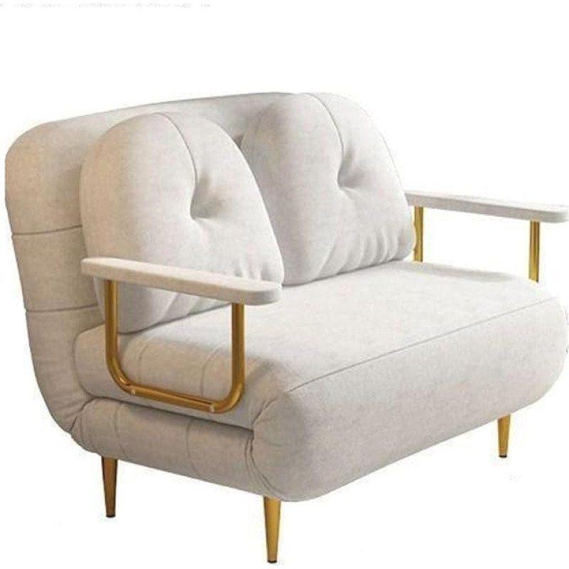 WEIDPHL kokkupandav diivanvoodi, tugitool reguleeritava seljatoega ja padjaga, konverteeritav futon diivanvoodi külaliste kontorisse kodudes, beež, L