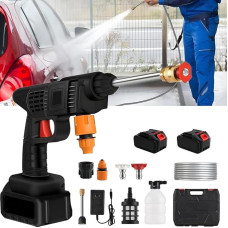 Aku survepesur, mobiilne akupesur 2 16680VF akuga ja hoiukastiga, 0-8 m veepihustuskaugus, auto, terrass, aed, vaipade puhastamine, bassein