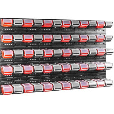 Box with Lid + Wall Shelf 120 x 80 cm Stacking Boxes Storage System Pack of 60