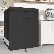 Black Freezer Cover, Freezer Cover, Waterproof 210D Oxford Protective Cover for Refrigerator, 28