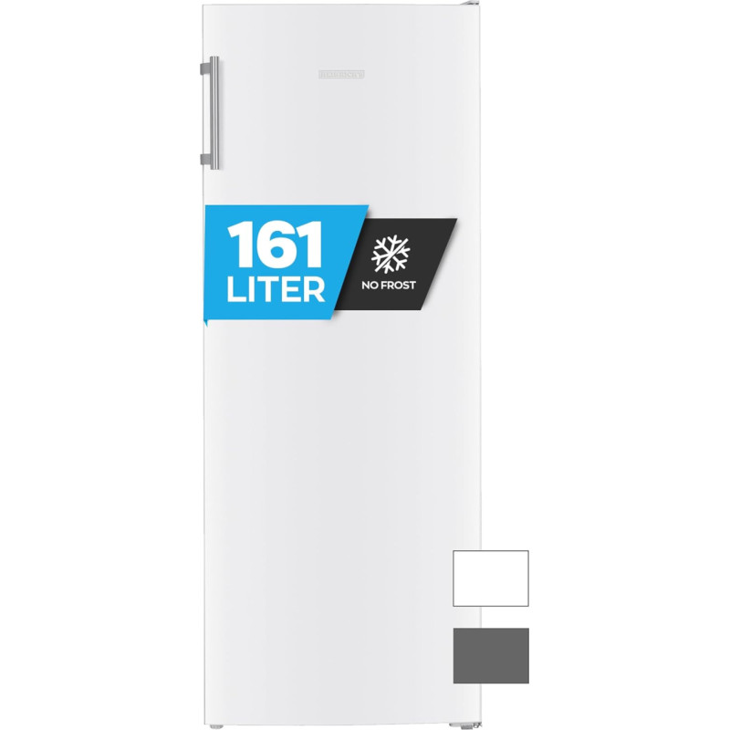 Heinrich´s Freezer 161L Volume, Freezer, No-Frost Protection, 3x Freezer Drawers, 2x Drawers, LED Display, Interchangeable Door Hinge, Alarm Function, Temperature: -14°C ~-22°C, Heinrich´s (White)