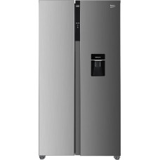 Beko GNO5322WDXPN Side-by-Side, Fridge, Freezer, 532 L Total Volume, 347 Litre Cooling Area, 185 Litre Freezer Area, Multifunctional Display, NoFrost, Water Dispenser, Stainless Steel