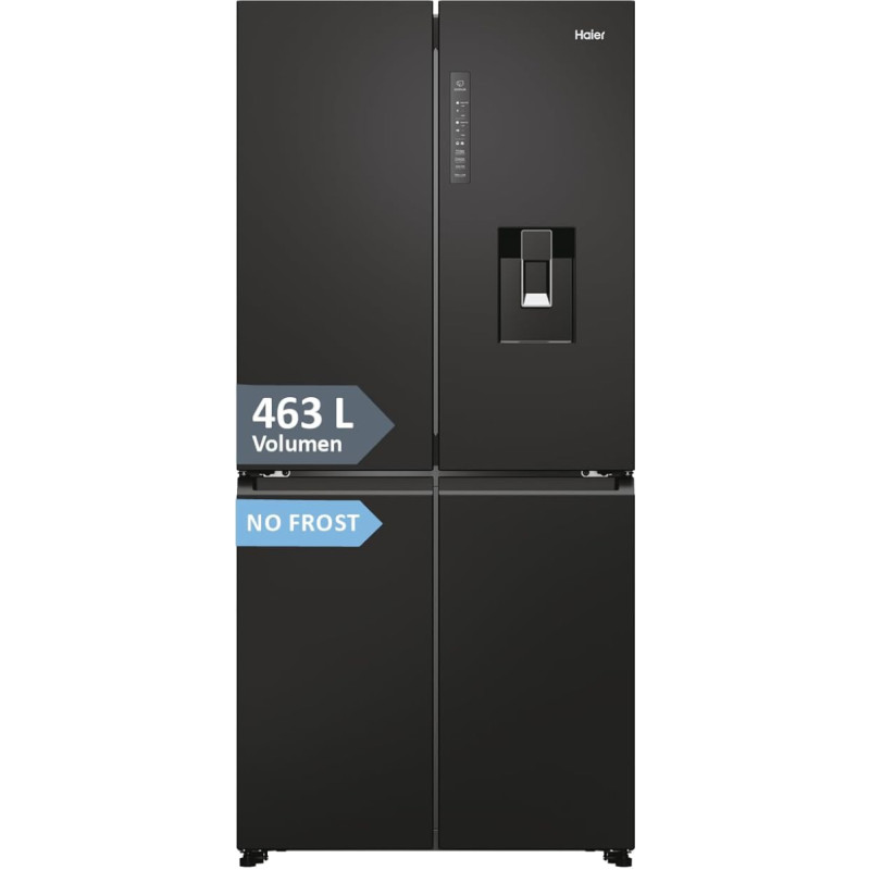 Haier Multi Door Fridge-Freezer I Cube 83 Series 7 HCR7818DWPT I 4-Door Fridge with Freezer, XXL Capacity & 83 cm Width I 463L, Energy Class D I Water Dispenser & No Frost