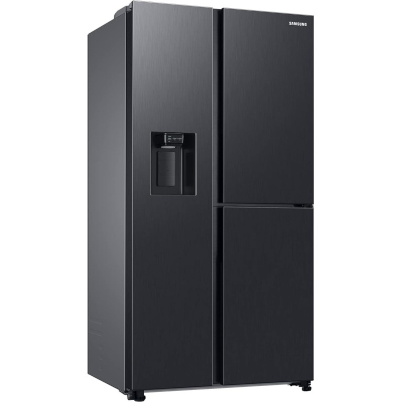 Samsung RH68B8521B1/EG Side-by-Side Refrigerator, 178 cm, 627 inches, Food Showcase Door, Space-Saving In-Door Icemaker, Twin Cooling+, No Frost+, 4.5 Water Tank, Premium Black Steel