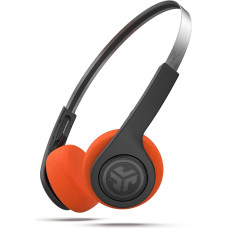 JLab Audio Rewind Wireless Retro kõrvaklapid - Bluetooth 4.2 Kaheteistkümne tunni mänguaeg Custom EQ3 Sound Mängi ja peata oma muusikat Vastamine ja telefonikõnede katkestamine ning Track Forward Throwback 80s 90s (must)