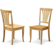 East West Furniture AVC-SBR-C Mikrofiiberiga söögitooli AVC-OAK-W puidust iste tammepuidust viimistlusega