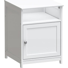 SHW küljelaud riiuli ja riiuliga, valge