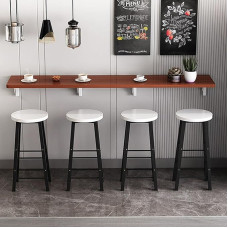 ZEQFEMKL Wandklapptisch, Wandklapptisch, Wandklapp-Esstisch, Wandklapptisch aus Holz, Langer schmaler Tisch, geeignet für Milchtee-Shop, Stehtisch, Esszimmer