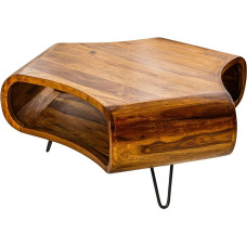 invicta INTERIOR Solid Coffee Table Organic Living Sheesham Rosewood Hairpin Legs Retro elutoa laud Puidust laud B x K x S: 90 x 38 x 80 cm