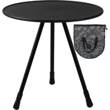 Kokkupandav ümmargune telkimislaud Kolme jalaga kaasaskantav söögilaud kohvi matkamiseks piknikuks