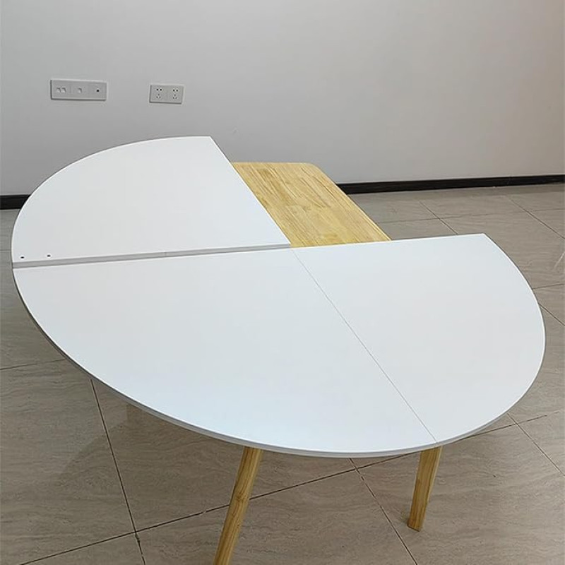Faltbare runde Tischplatte, 120 cm - 240 cm Durchmesser, platzsparendes Holzdesign für den Innen- und Außenbereich, perfekt für Picknicks, Partys, Bankette und Hochzeiten