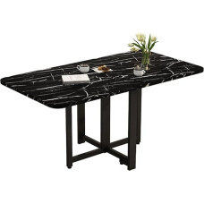 Modern Leaf söögilaud ruumi säästev pikendatav koos reguleeritavate jalapadjadega ja kokkupandava riiuliga, mis on teisaldatav väikestesse ruumidesse köögis (must, 100x60cm)