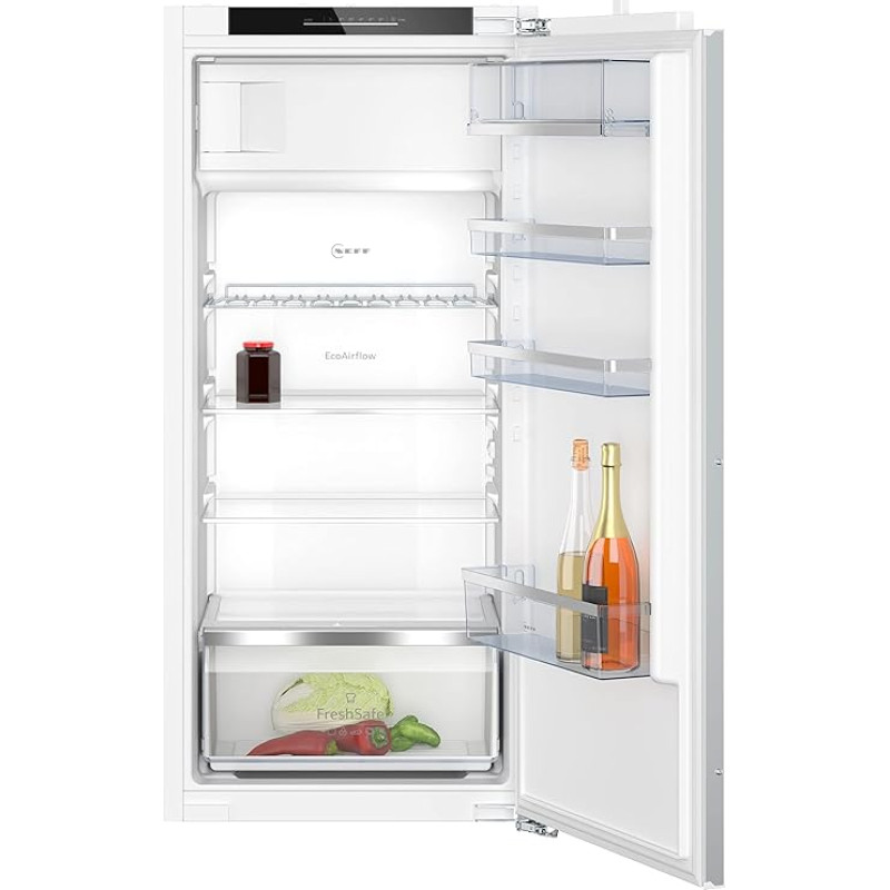 NEFF KI2423DD1, N 70, Built-In Refrigerator, 122.5 x 56 cm (H x W), Total Net Capacity: 187 L, Fridge Space: 172 L, Freezer: 15 L, 35 dB, Flat Hinge, Soft Close, 1 Fresh Safe, Made in Germany