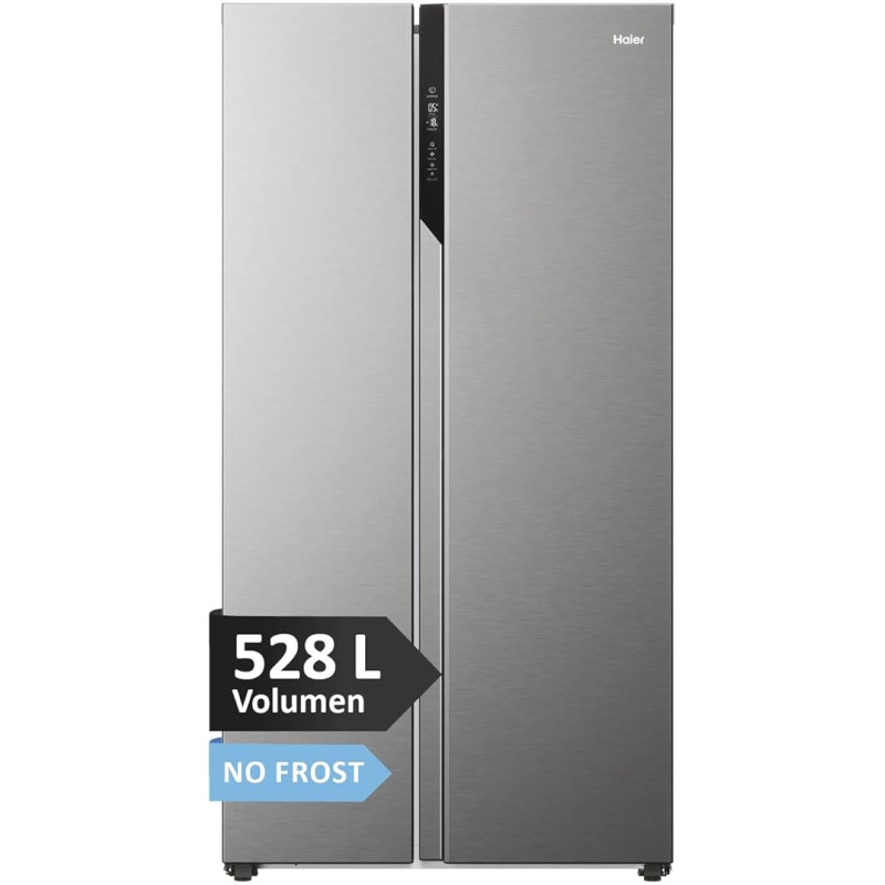 Haier Side-by-Side Cool Freezer Combination, Freestanding, Fridge Side by Side 177.5 x 90.8 x 65.9 cm, Side by Side Fridge, No Frost 528 L, Touch Display, LED, SBS 90 Series 5 HSR5918DNMP