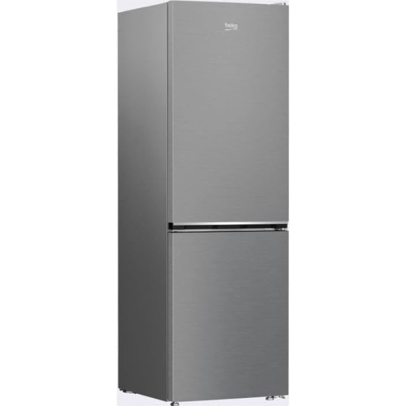 Beko B1RCNE364XB b100 Freestanding Fridge Freezer Large Fridge 316L Net Volume AeroFlow, Smooth Fit: 90 Degree Door Opening, 106L Freezer Volume, NoFrost, Door Alarm, Stainless Steel Look