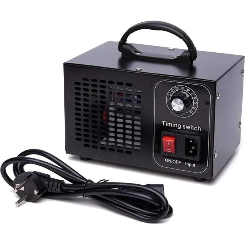 Osoonigeneraator 60,000 mg/h osooni seade, O3 osoonigeneraator auto osooni õhupuhastaja 60 min taimeriga kuni kodu, kliima desinfitseeriv puhasti auto osoonigeneraator (must)