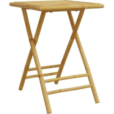 Ilmastikukindel kokkupandav bambusest aialaud - välitingimustes kasutatav kohvi- ja teelaud terrassile ja rõdule 45 x 45 cm - stiilne ja terrassimööbel