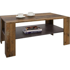 CARO-Möbel Animo kohvilaud riiuliga 100 x 60 cm vana stiil / tume betoon