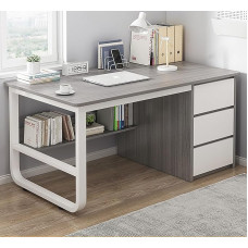 Kaasaegne arvutilaua 3 sahtliga, paks mängulaua, lihtne juhatuslaud õpilastele, kodukontorile, õpperuumile, töökohale, stiilne ja funktsionaalne disain.