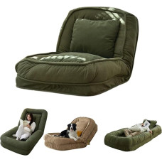 Kokkupandav laisk diivan diivanvoodi, reguleeritav hubane tatami, kokkupandav inimese koeravoodi kõrge seljaga põrandatool täiskasvanutele lastele - hubane väike diivan koduse elutoa jaoks