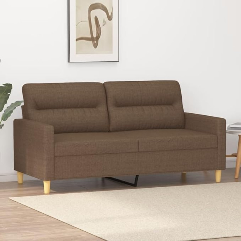 2-Sitzer-Sofa Braun 140 cm Stoff Modernes Design Bequem Robust für Wohnzimmer Balkon Jugendzimmer 2-Sitzer-Sofa Braun 140 cm Stoff Modernes Design Bequem Robust für Wohnzimmer Balkon Jugendzimmer