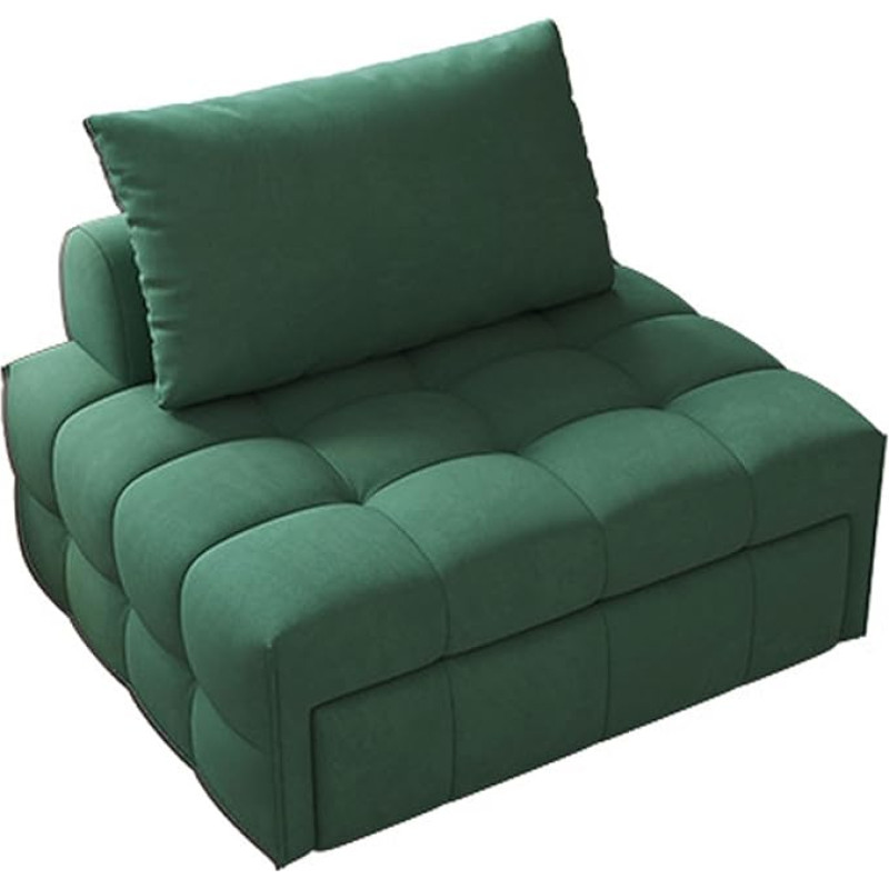 Diivanvoodi väikesesse tuppa, kokkupandav külalisvoodi, mugav kokkupandav diivanvoodi, lamades diivan, pehme futon chaise diivan, voodi, diivan väljapandavaks (värv : roheline, suurus : 105cm)