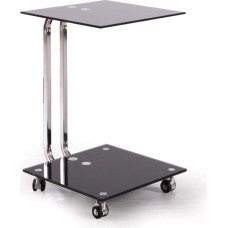 Kodu Kõrvallauad Lihtne sülearvuti laud Loov nurgalaud Mobiilne voodilaua Mini diivanipoolne laud koos väikese rattaga lauaga ZHZ Black