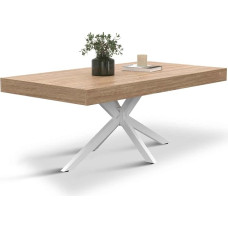 IDMarket - Alix Ristkülikukujuline kohvilaud 110 cm Spider alus puidust ja valge värvi