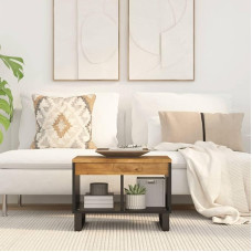 Väike elutoa laud Kohvilaud koos hoiuruumiga Kohvilaud 55 x 50 x 40 cm Mango täispuidust Mango