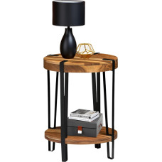 Alaterre mööbli Ryegate täispuidust laud ümmarguste metallotsikutega, elava servaga