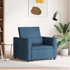 INLIFE Einzel-Schlafsofa Blau 90 x 165 x 87 cm Stoff,Möbel,Stühle,Sessel,Blau,29.9 KG,42002692