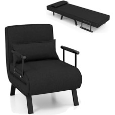 4-in-1 kokkupandav diivan, konverteeritav vaba aja veetmise tool koos 6-suunalise reguleeritava seljatoega ja eemaldatava padjaga, pehmendusega diivanvoodi magamistuppa, elutuppa, kontorisse