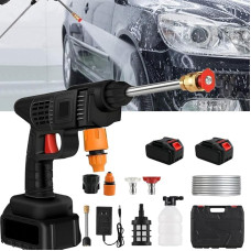 Aku survepesur, mobiilne akupesur 2 16680VF akuga ja hoiukastiga, 0-8 m veepihustuskaugus, auto, terrass, aed, vaipade puhastamine, bassein