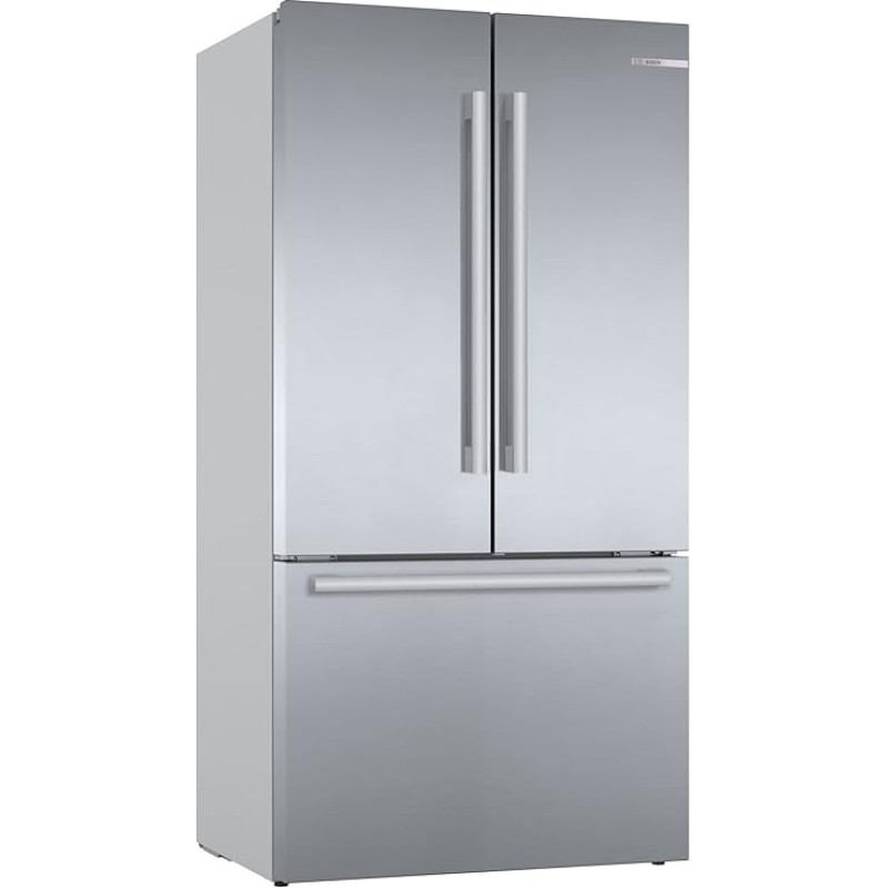 Bosch KFF96PIEP Series 8 Smart French Door Fridge, 183 x 90.5 cm, 402 L Cooling & 171 L Freeze, VitaFresh Pro 3x Longer Freshness, No Frost Never Defrost Again, Ice and Water Dispenser