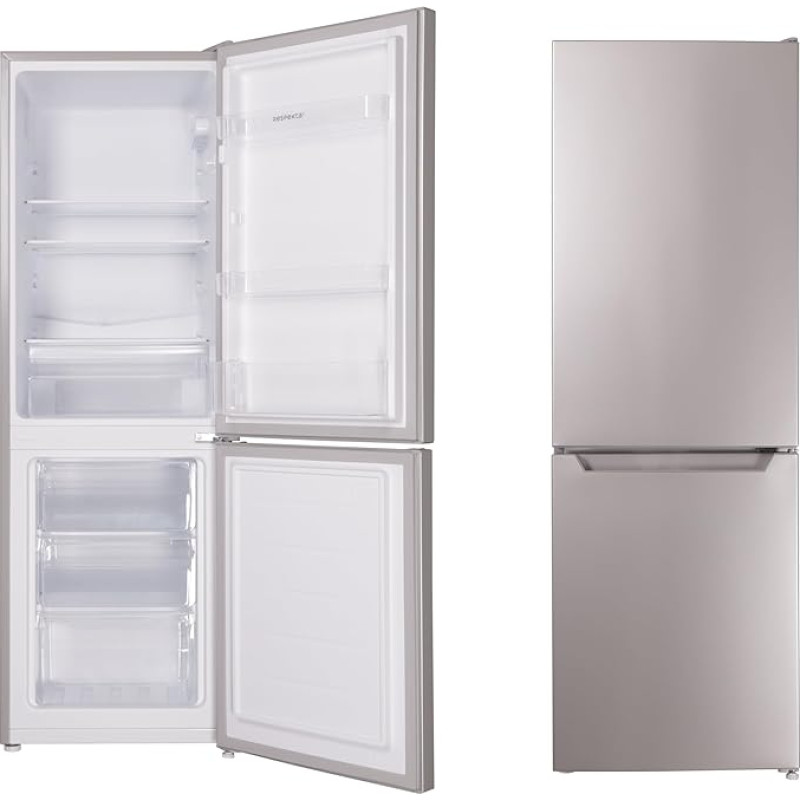 Respekta KG144SI-37 Stand Fridge-Freezer / 109 L Fridge Capacity / 48 L Freezer Capacity / with Adjustable Thermostat and Ice Cube Maker / KG144SI-37 / (H) 144 x (W) 47.4 x (D) 49.5 cm / 39 dB