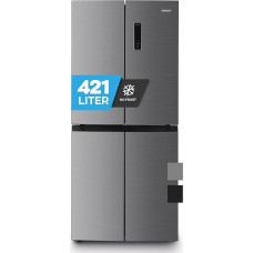 Heinrich´s Cross Door Fridge, Fridge Freezer Combination with 421 L Total Volume, Includes Total-No-Frost Function, 150 L Freezing Volume, LED Lighting, Multi-Airflow and Fresh Converter System,