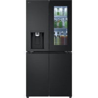 LG GMG861EPAE InstaView SLIM Multi-Door, Class E, 508 L, Fridge with Freezer, Ice, Crushed Ice Water Dispenser with UV Nano, Total NoFrost, Smart Inverter Compressor, Wi-Fi, Colour Matte Black