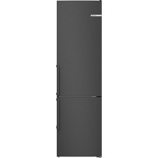 Bosch Fridge-Freezer Combination 203 x 60 cm, Series 4, KGN39VXAU, 260 L Cooling & 103 L Freezer, Total No Frost, VitaFresh XXL, Longer Freshness, Extra Quiet, Brushed Black Steel, AntiFingerprint