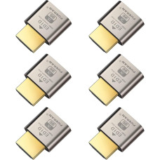 Fueran HDMI Dummy Plug Headless Ghost Display emulaator Premium Aluminium PC (Fit Headless-1920 x 1080 New 4RD@60Hz) (2K-6P)