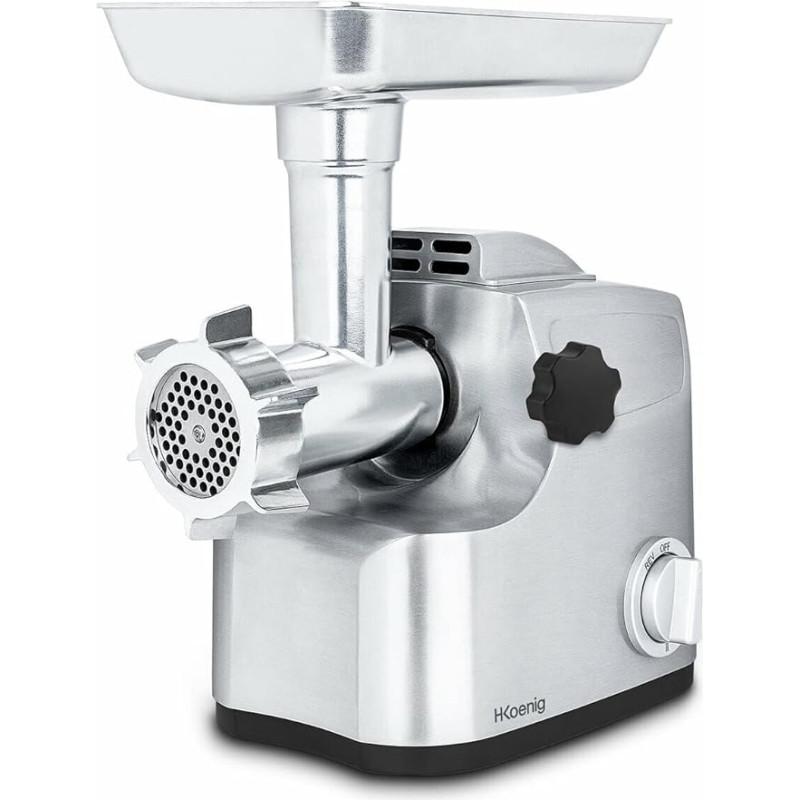 H.Koenig Professional Võimas kuni 2 kg/m elektriline lihaveski WMG800 roostevabast terasest 2 liitrine mit mitmevärviline