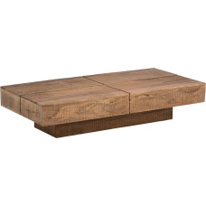 Woodkings® Amberley puidust kohvilaud, kaasaegne disain, täispuidust eksklusiivne, Lounge kohvilaud odava hinnaga (Mango, 140 x 70 cm)