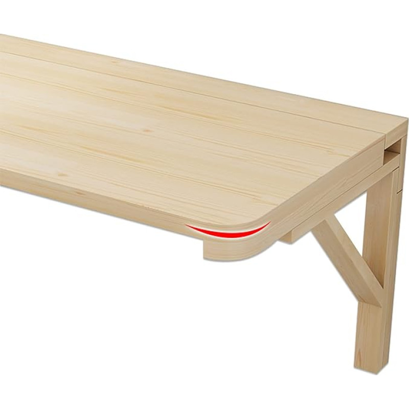 Klappbarer Wandtisch für die Küche, an der Wand montierter Klapptisch, klappbarer Computertisch für kleine Räume zu Hause, platzsparender schwebender Eck-Esstisch, Tragkraft 50 kg (suurus: 80