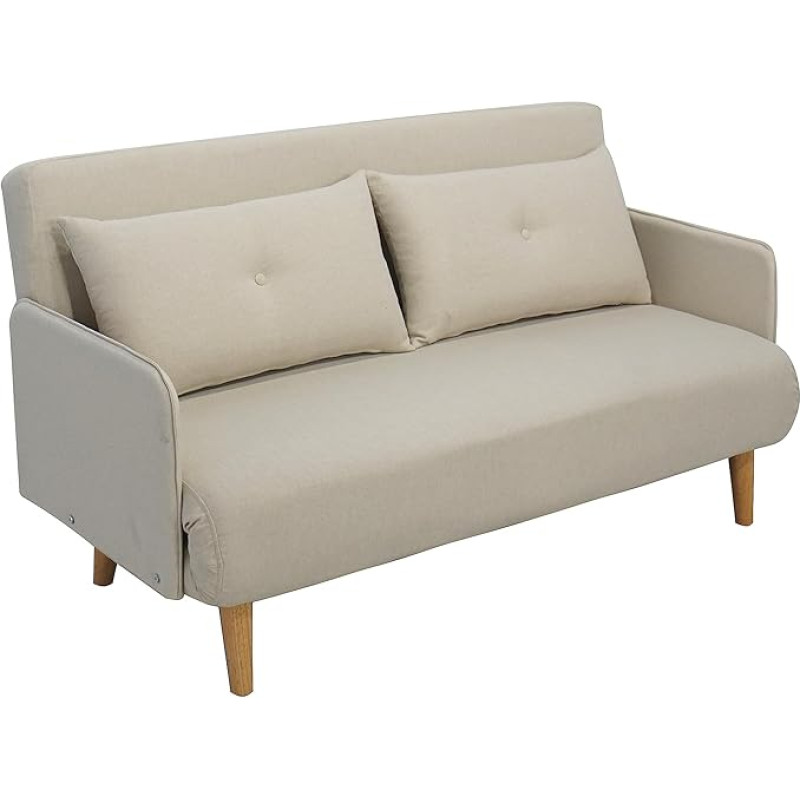 ITALFROM Kerge diivanvoodi 150 x 73 x 81 cm Beež kaheinimesevoodi jaoks