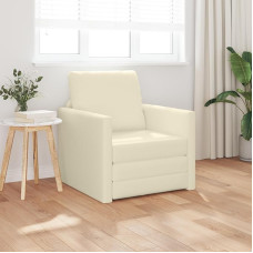 Diivanvoodi 2-in-1 tugitool kreemjas kunstnahast 74 x 77 x 81 cm Ristkülikukujuline matt moodne disain elutuppa lõõgastumiseks ja lugemiseks