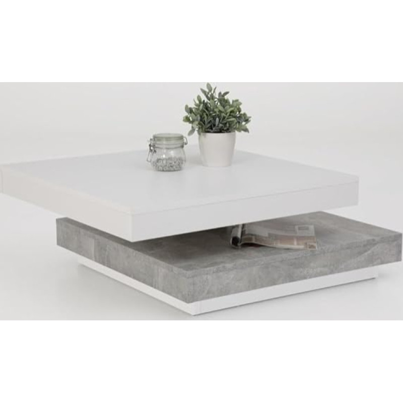 Wohnorama Andy kohvilaud pööratav Hela valge/betoon i