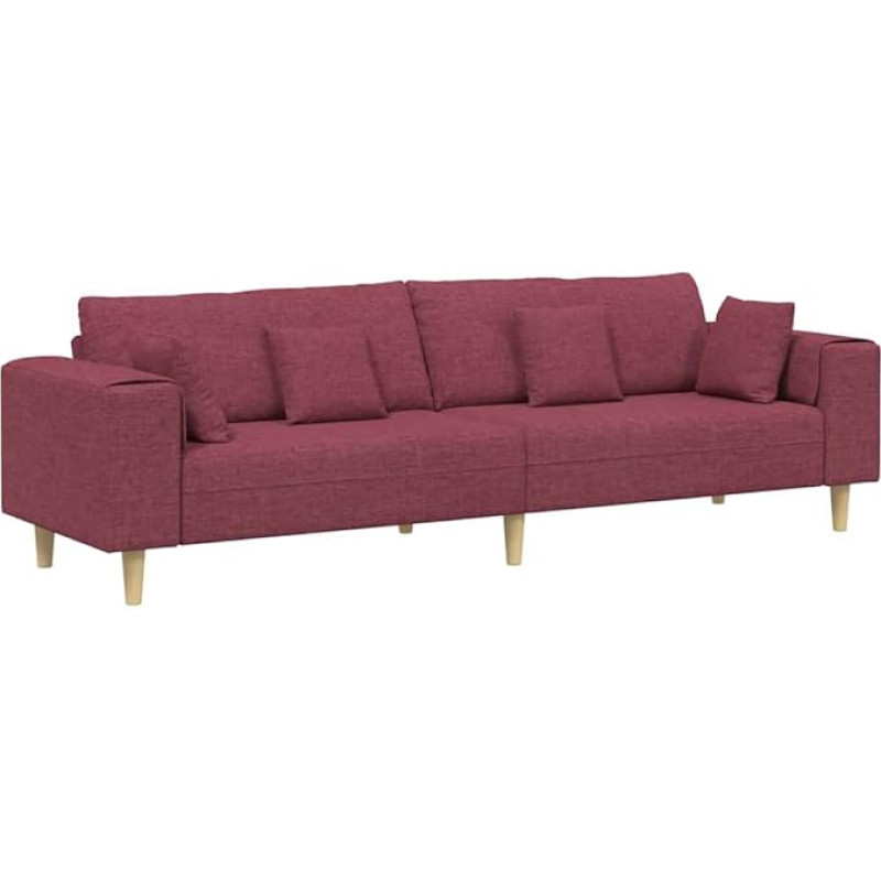 Modernes Stoffsofa für das Wohnzimmer, bequem und atmungsaktiv, mit Polyester bezogen, ergonoomisches Design und Holzstruktur.