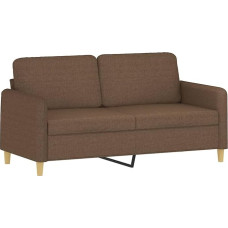 Braunes 2-Sitzer-Sofa mit Schaumstofffüllung, 158 cm, für Wohnzimmer und Entspannung - Polyester/Stoff/Metall Model359481