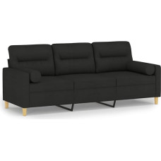 Willood, 3-kohaline diivan, must, 180 cm, kangas, must