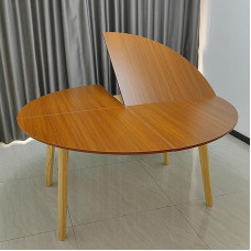 Faltbare runde Tischplatte, 119 cm - 240 cm Durchmesser, platzsparendes Holzdesign für den Innen- und Außenbereich, perfekt für Picknicks, Partys, Bankette und Hochzeiten