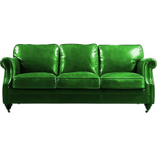 75-tolline nahast diivan, 3-kohaline diivan diivan, elutuba, suur kaasaegne kontori diivan keskel D